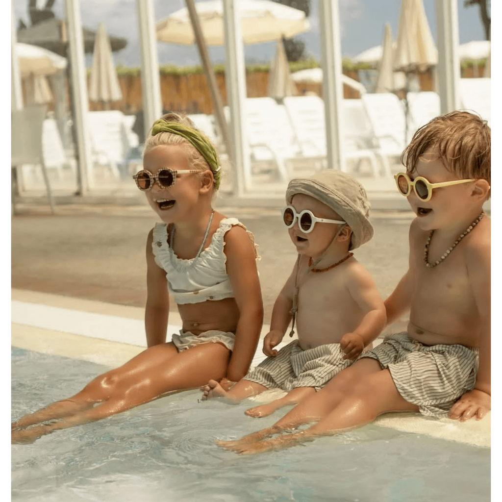 Grech & Co Original Round Sustainable Sunglasses | Bendable Polarized: Aster