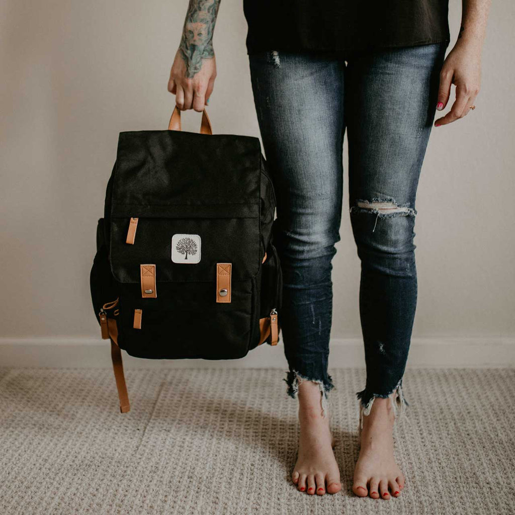 Parker Baby Company Birch Bag - Diaper Backpack in Black