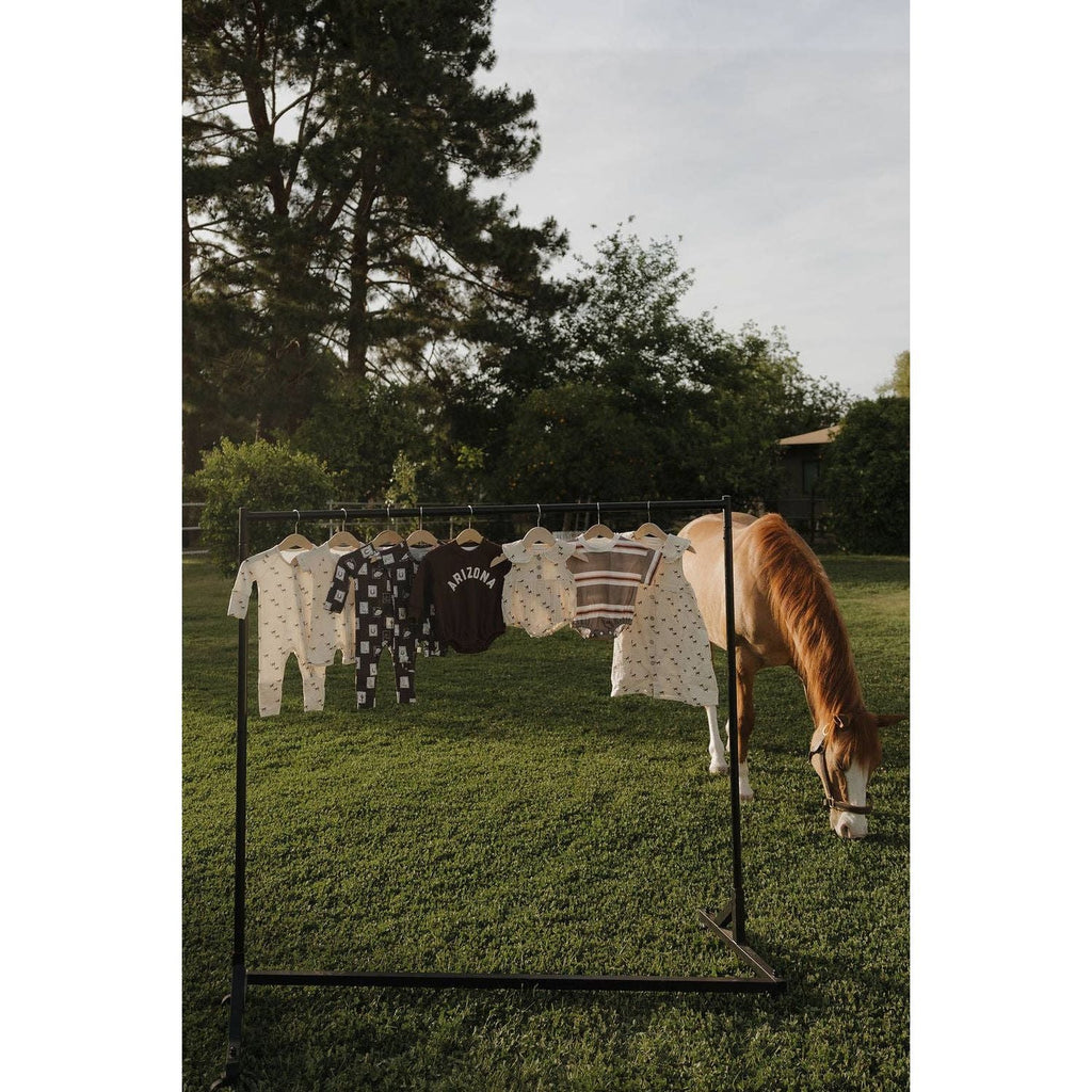 Forever French Baby Bamboo Zip Pajamas | Wild Horses