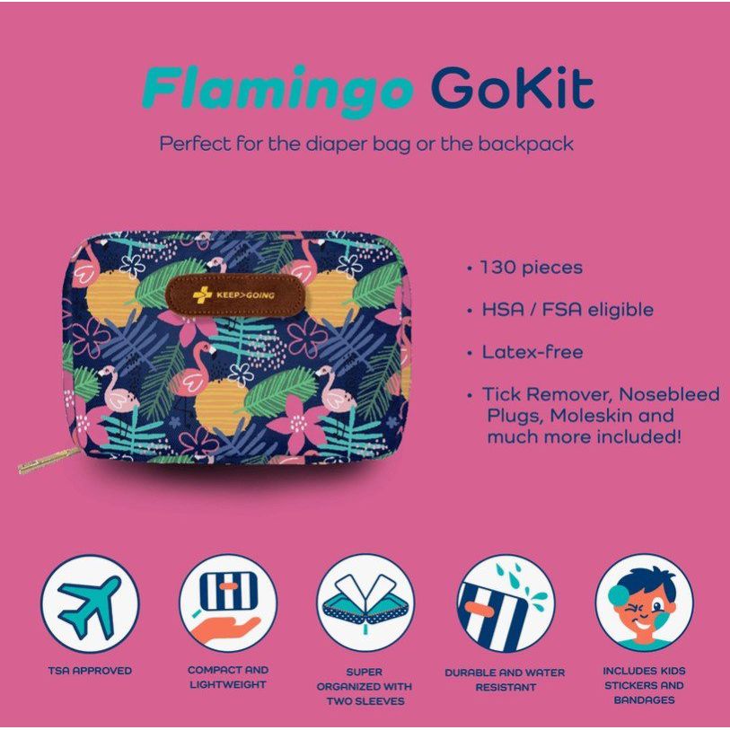 First Aid GoKit Flamingo, 130 Pieces