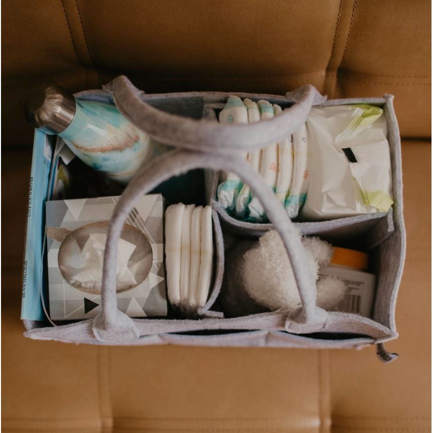 Parker Baby Company Diaper Caddy- Large Gray