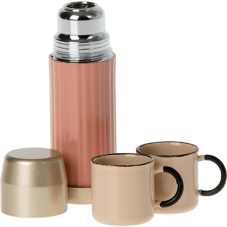 Maileg Thermos and Cups Soft Coral
