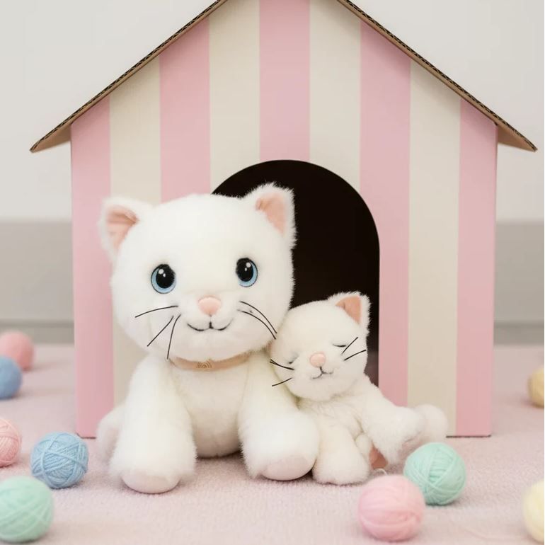 Olli Ella Binky Kitten Kiki- White