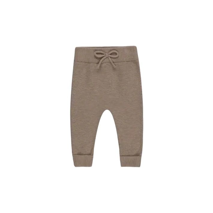 Quincy Mae Essentials Bailey Knit Pant Heathered Mocha