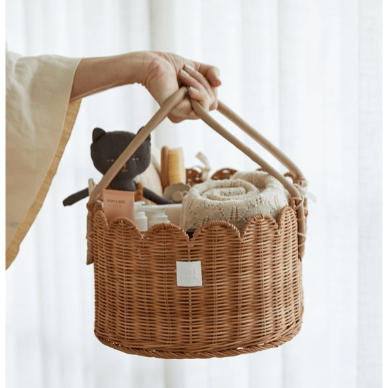 Bebe Bask Poppy Diaper Caddy Mocca