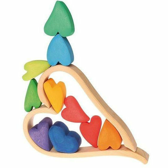 Grimm's Building Set Rainbow Hearts